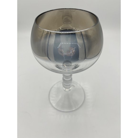 Vintage MCM Silver Fade 4 Ball Stem Rocks Glass Mid Century Modern 7 1/2" - Picture 10 of 10